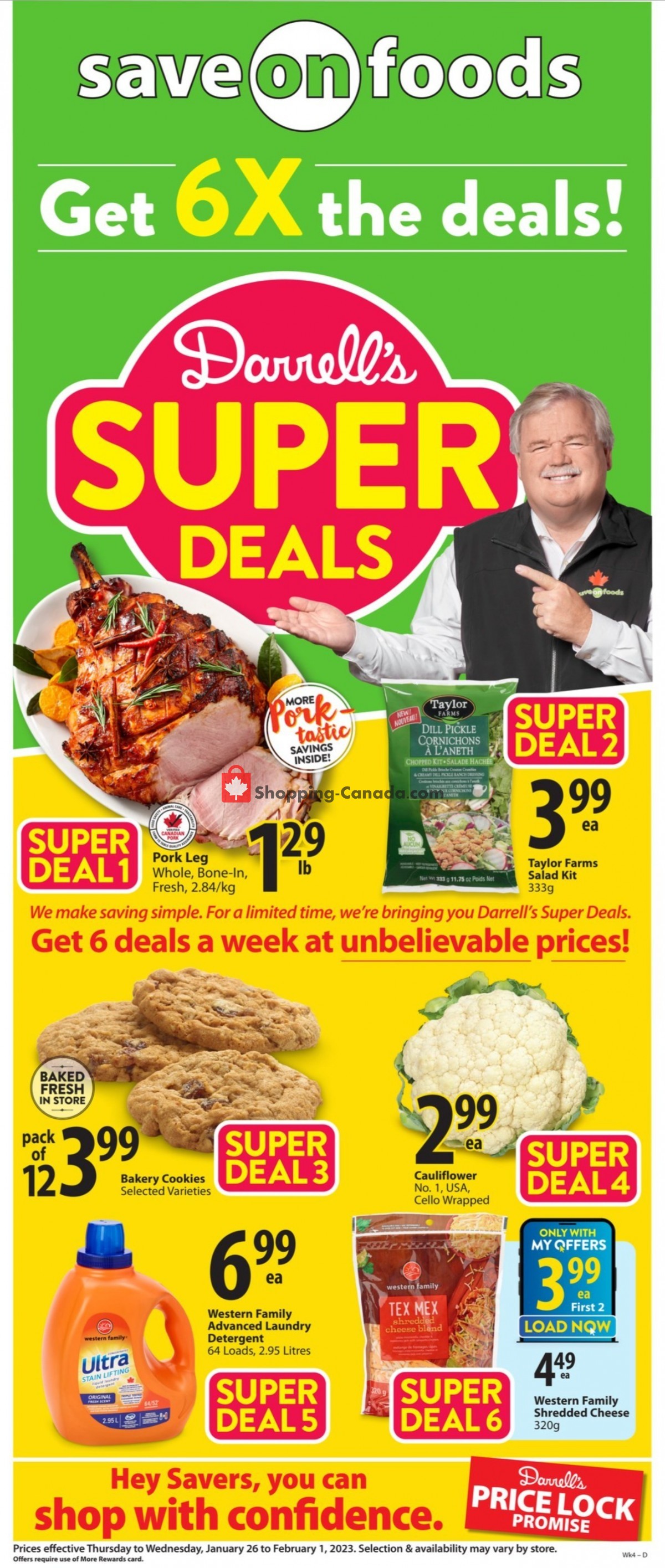 Save On Foods flyer from Thursday January 26, 2023 to Wednesday February 1, 2023 - page 1