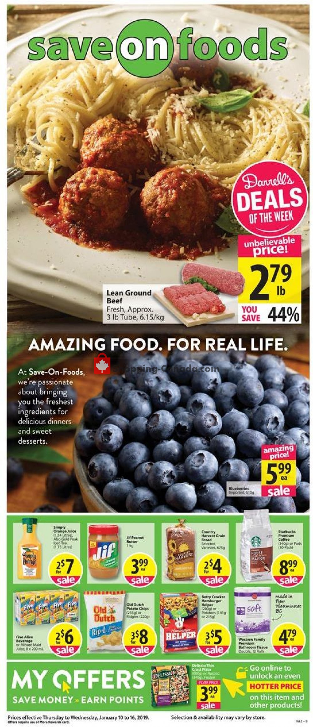 Save On Foods flyer from Thursday January 10, 2019 to Wednesday January 16, 2019 - page 1