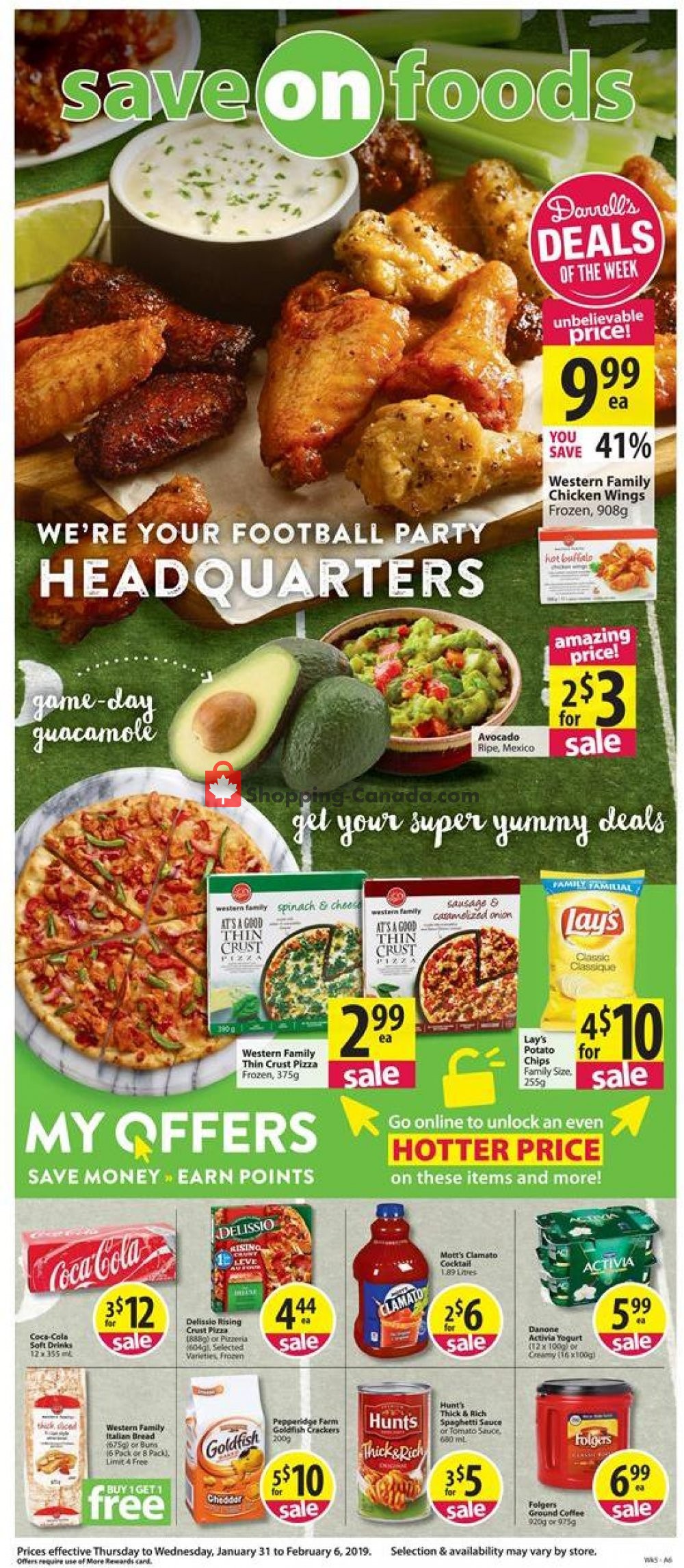 Save On Foods flyer from Thursday January 31, 2019 to Wednesday February 6, 2019 - page 1