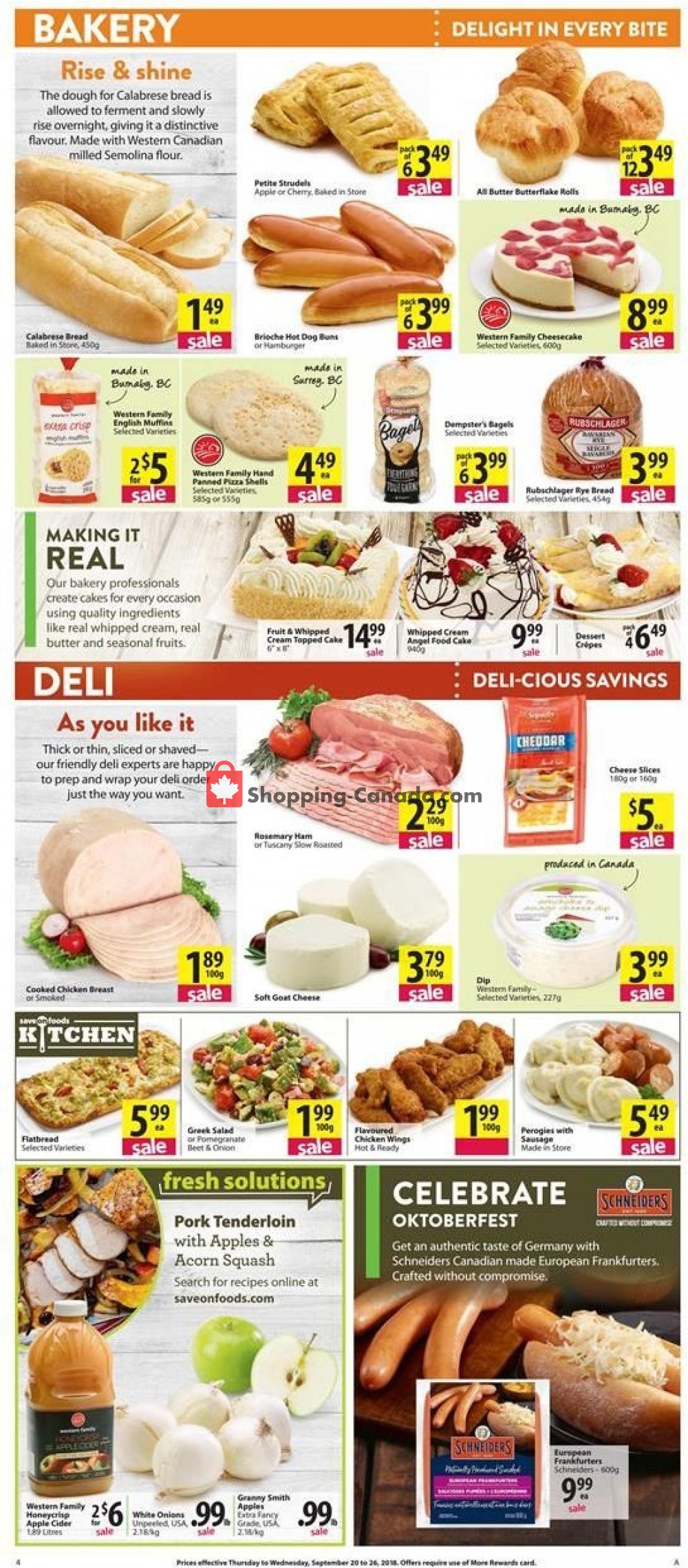 Save On Foods flyer from Thursday September 20, 2018 to Wednesday September 26, 2018 - page 4