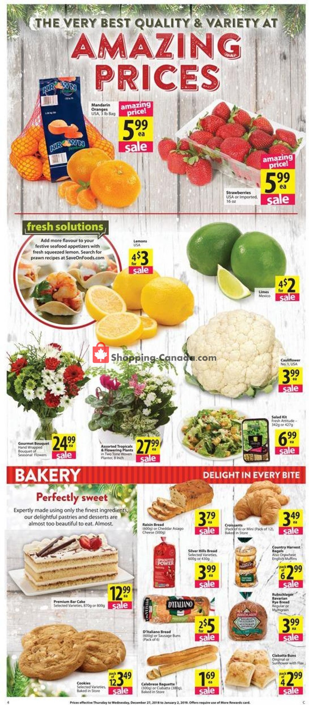 Save On Foods flyer from Thursday December 27, 2018 to Wednesday January 2, 2019 - page 4