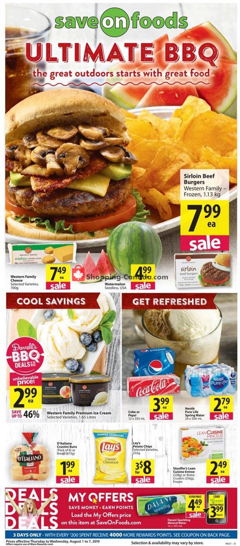 Save On Foods flyer from Thursday August 1, 2019 to Wednesday August 7, 2019 - page 1