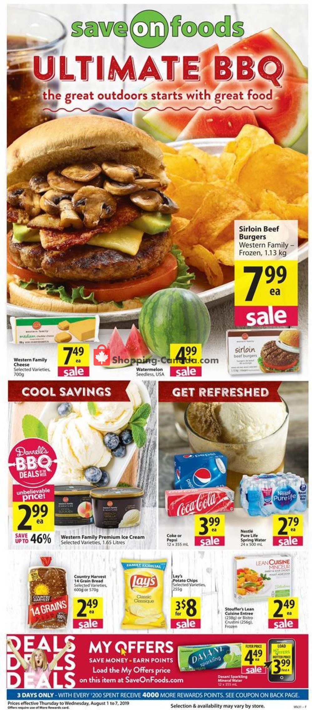 Save On Foods flyer from Thursday August 1, 2019 to Wednesday August 7, 2019 - page 1