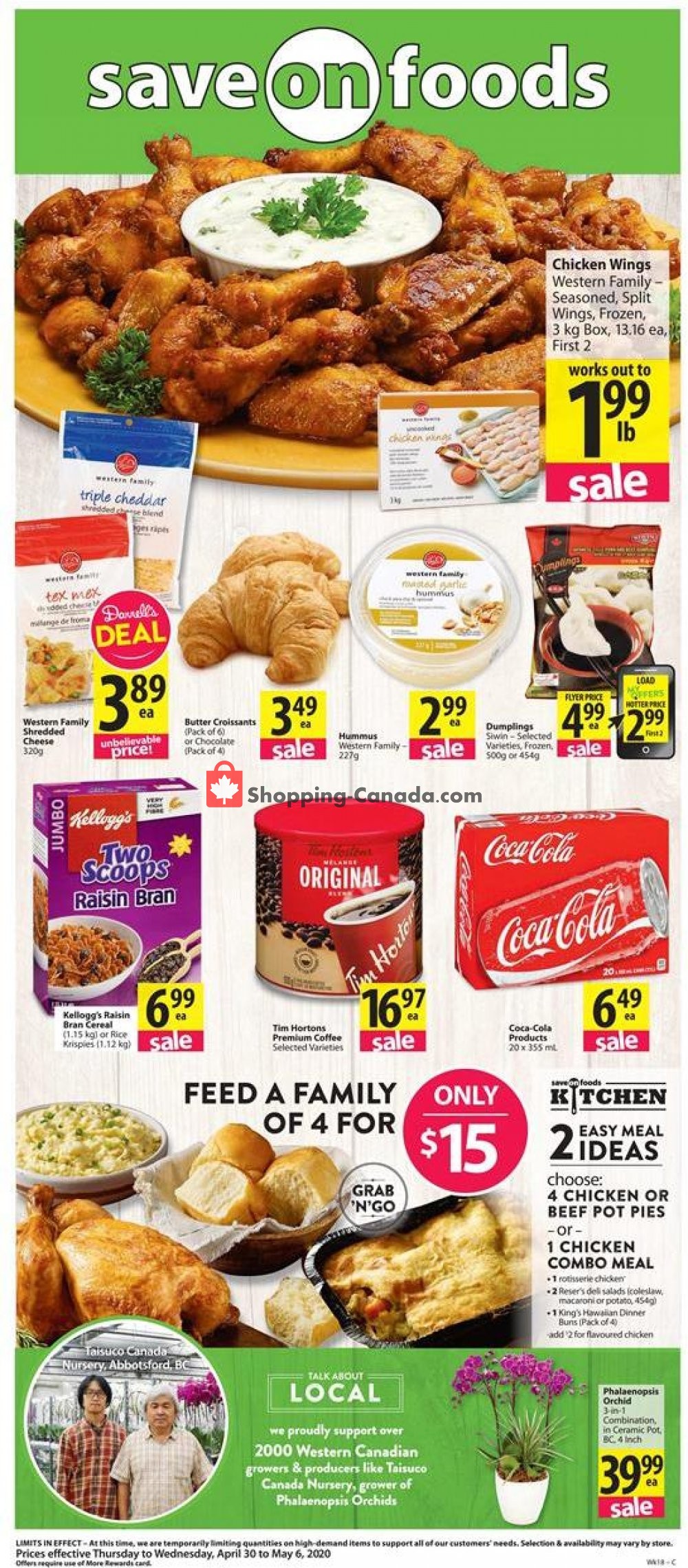 Save On Foods flyer from Thursday April 30, 2020 to Wednesday May 6, 2020 - page 1