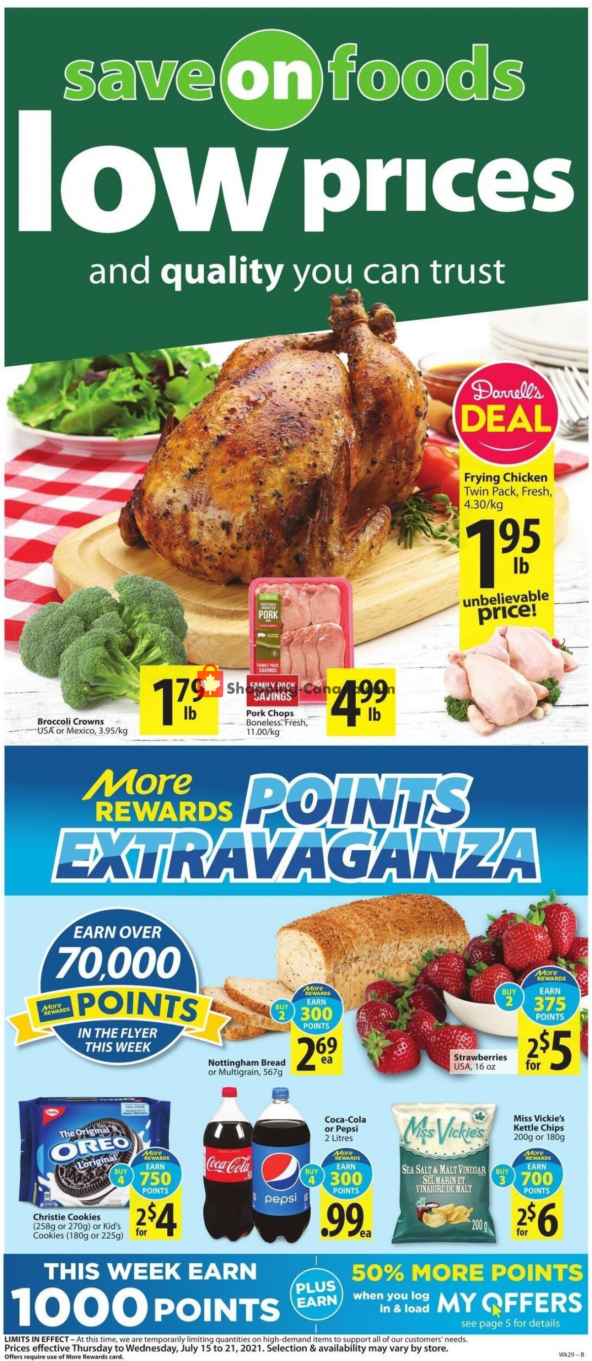 Save On Foods flyer from Thursday July 15, 2021 to Wednesday July 21, 2021 - page 1
