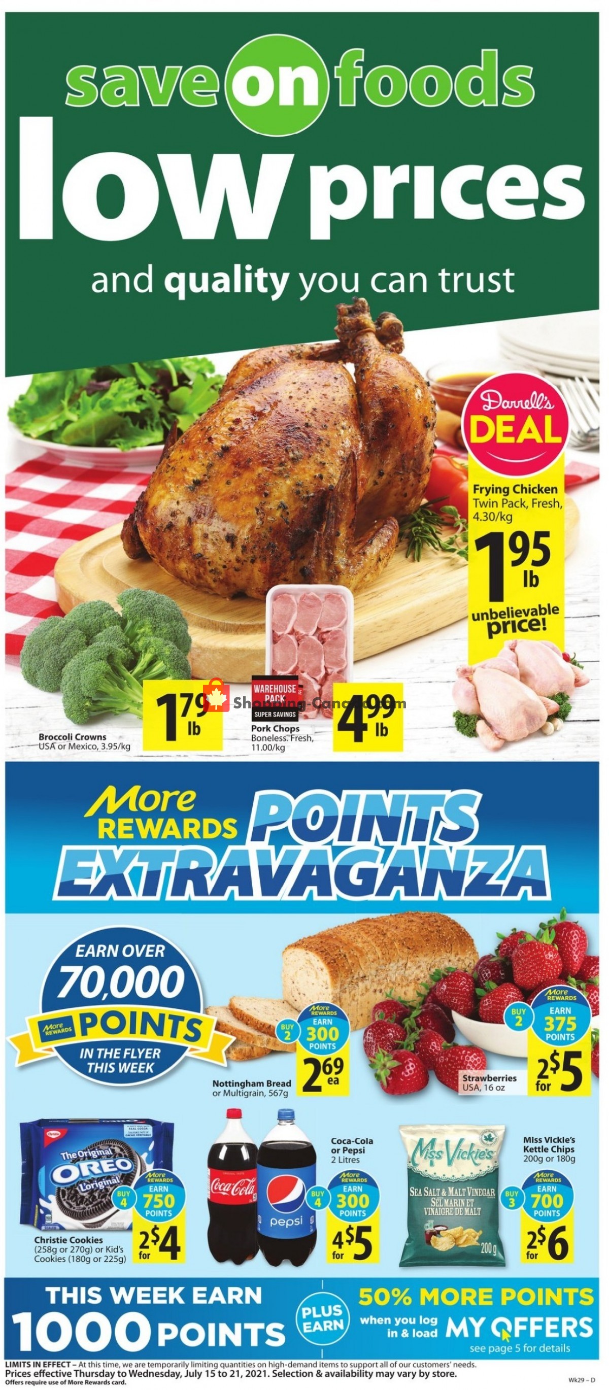 Save On Foods flyer from Thursday July 15, 2021 to Wednesday July 21, 2021 - page 1