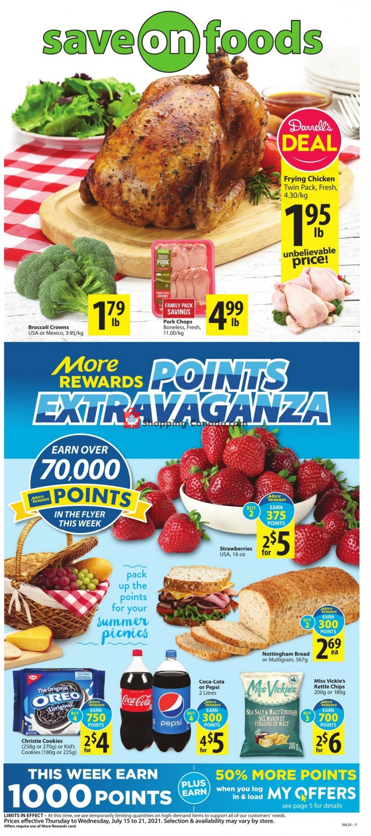 Save On Foods flyer from Thursday July 15, 2021 to Wednesday July 21, 2021 - page 1