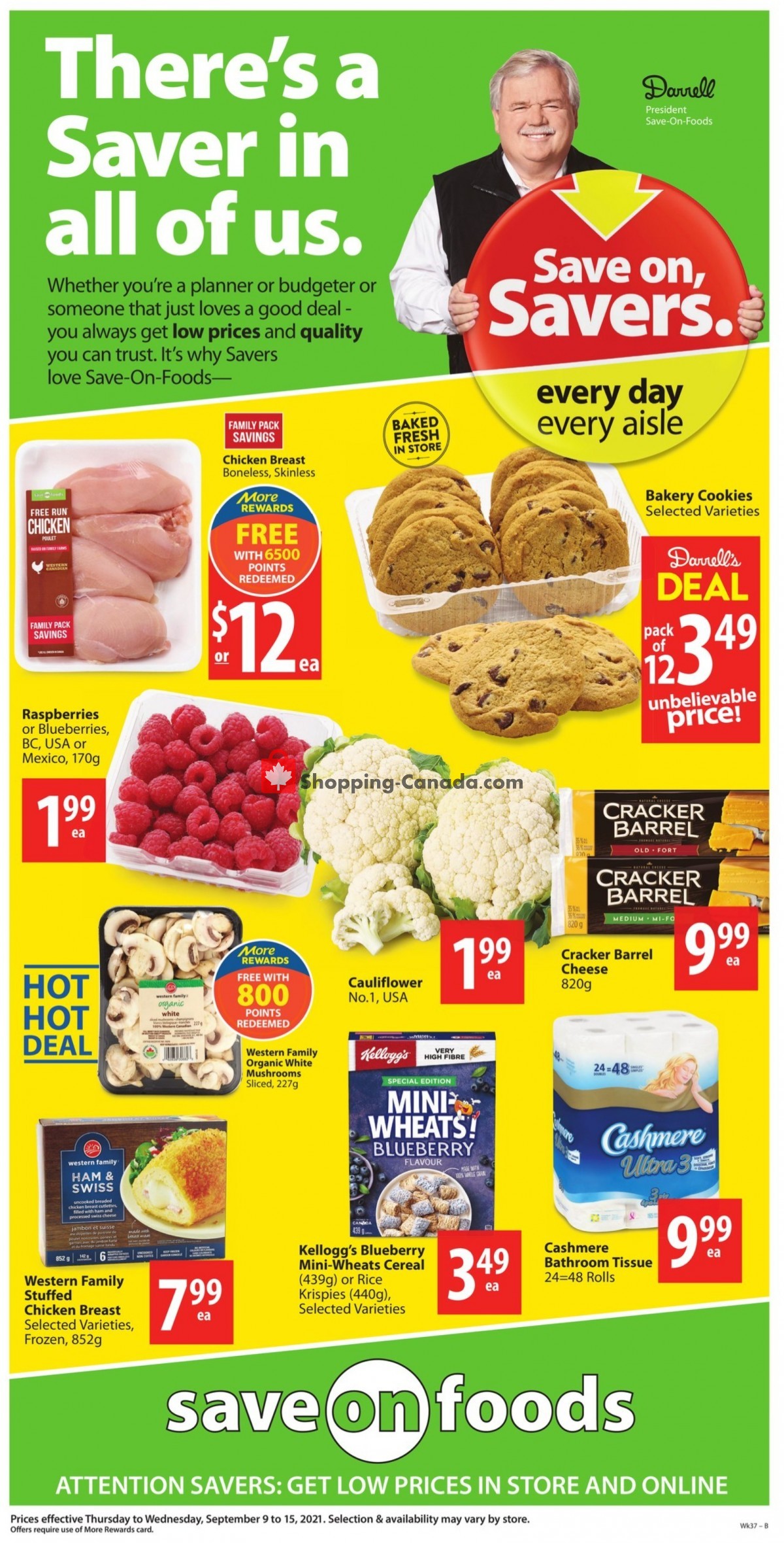 Save On Foods flyer from Thursday September 9, 2021 to Wednesday September 15, 2021 - page 1