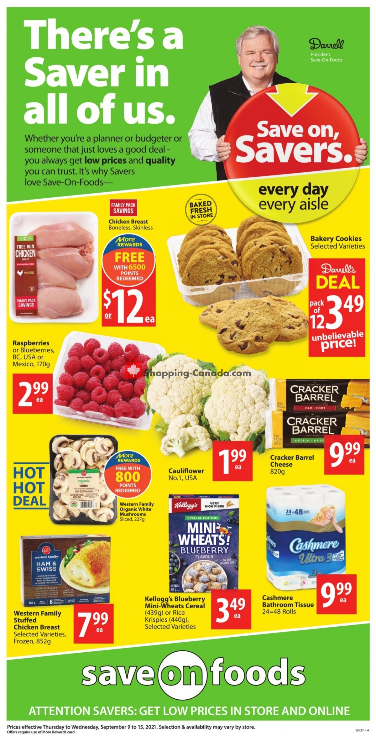 Save On Foods flyer from Thursday September 9, 2021 to Wednesday September 15, 2021 - page 1