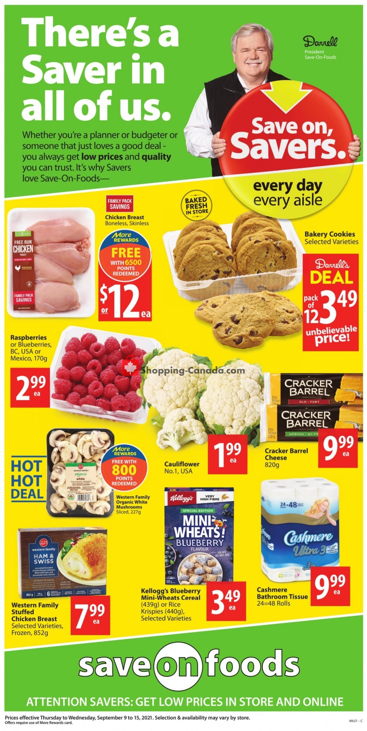 Save On Foods flyer from Thursday September 9, 2021 to Wednesday September 15, 2021 - page 1