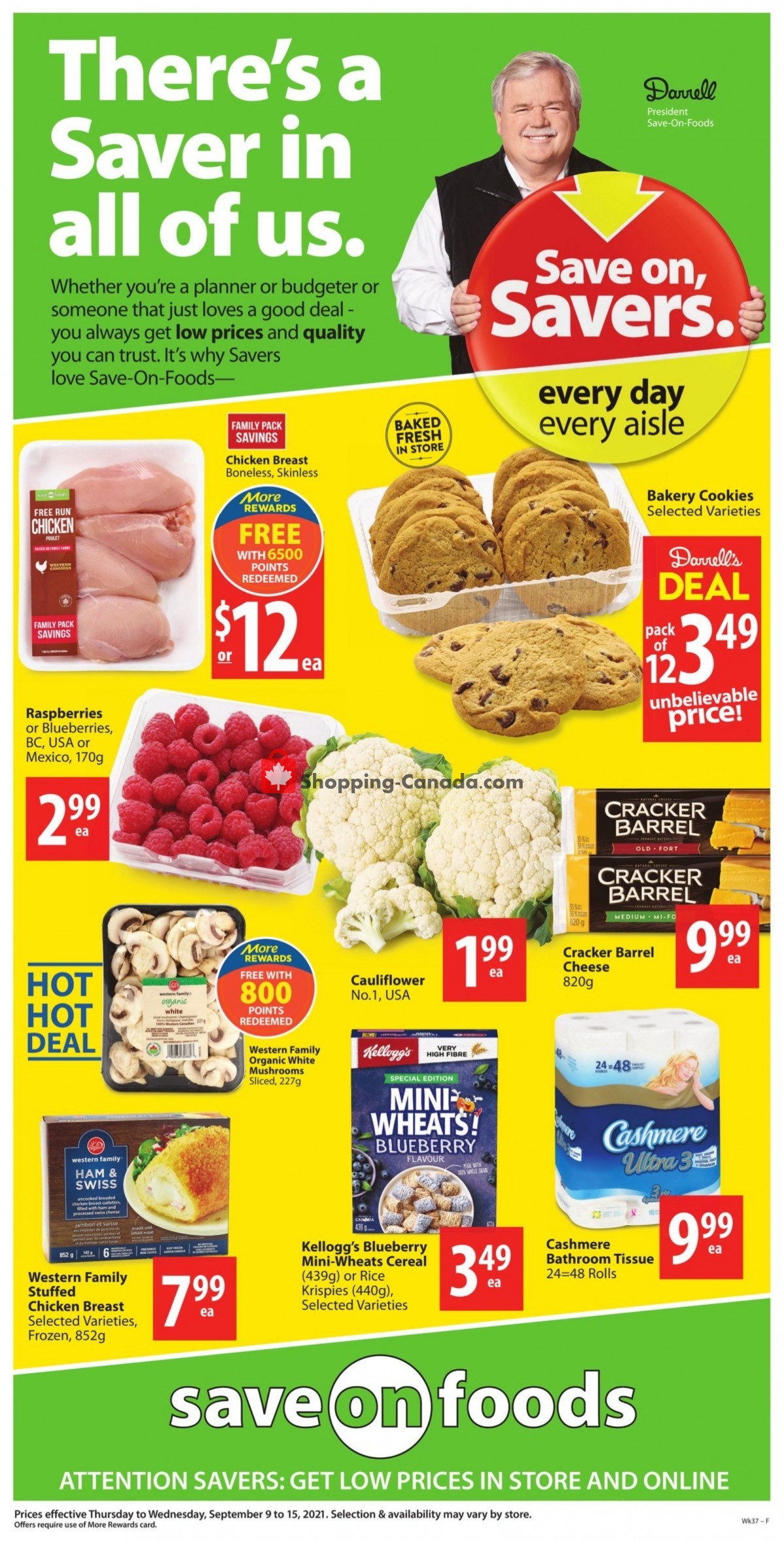 Save On Foods flyer from Thursday September 9, 2021 to Wednesday September 15, 2021 - page 1