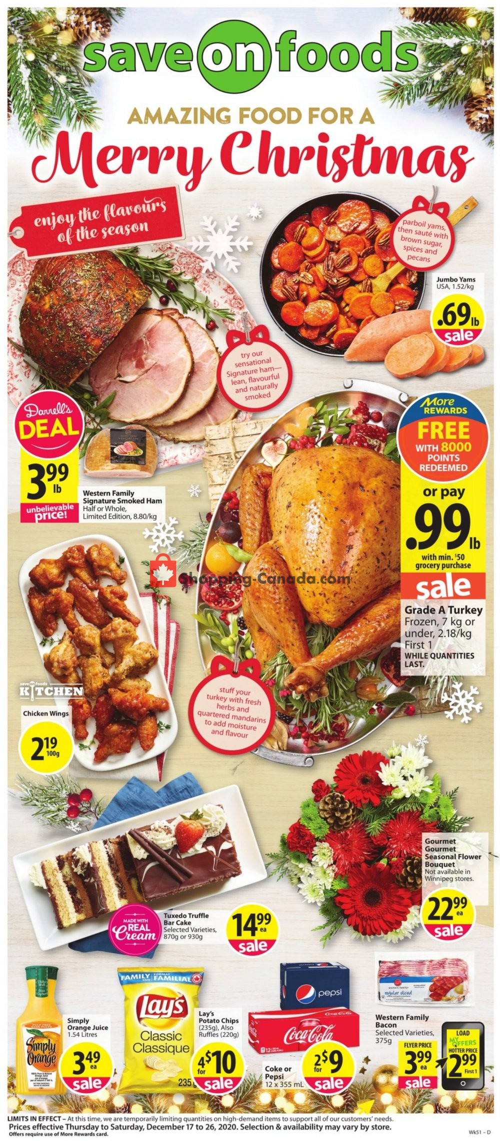 Save On Foods flyer from Thursday December 17, 2020 to Saturday December 26, 2020 - page 1