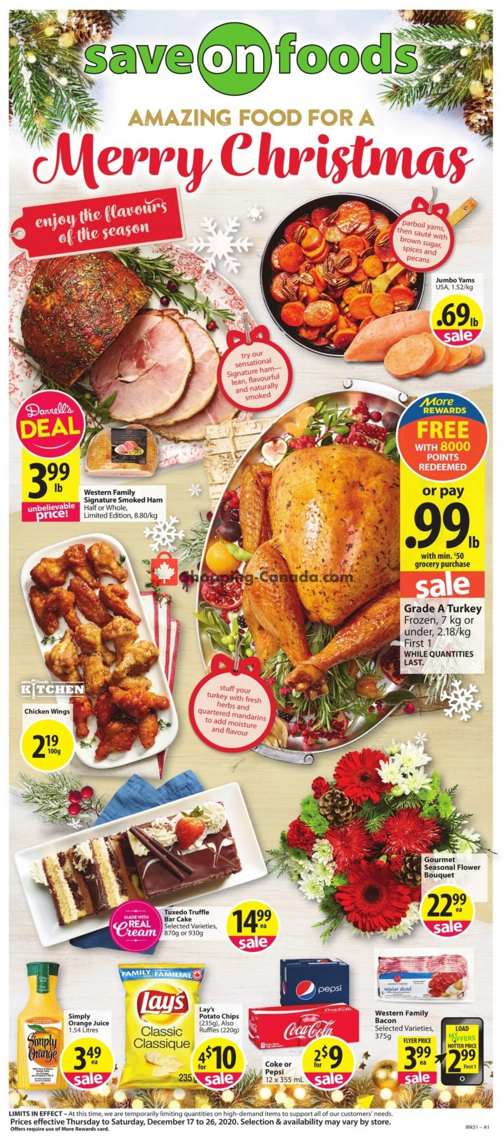 Save On Foods flyer from Thursday December 17, 2020 to Saturday December 26, 2020 - page 1
