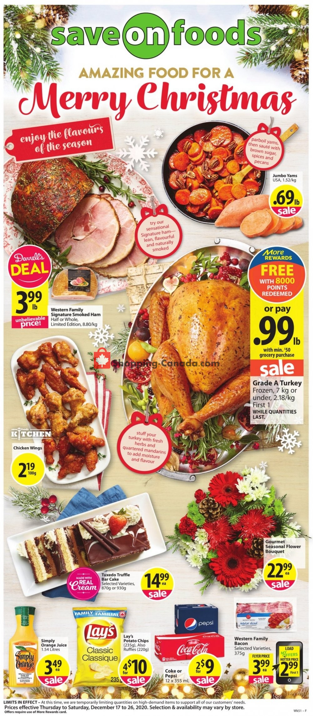Save On Foods flyer from Thursday December 17, 2020 to Saturday December 26, 2020 - page 1