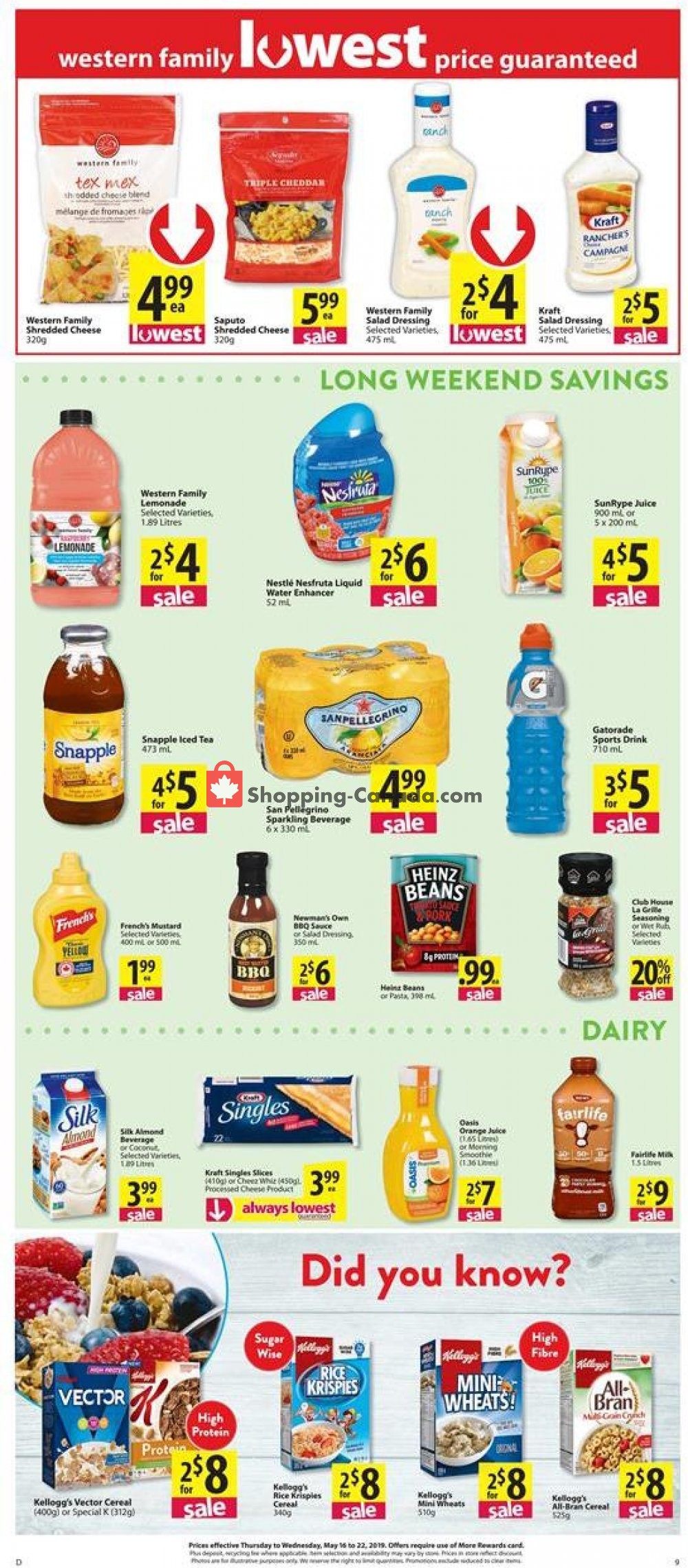 Save On Foods flyer from Thursday May 16, 2019 to Wednesday May 22, 2019 - page 9