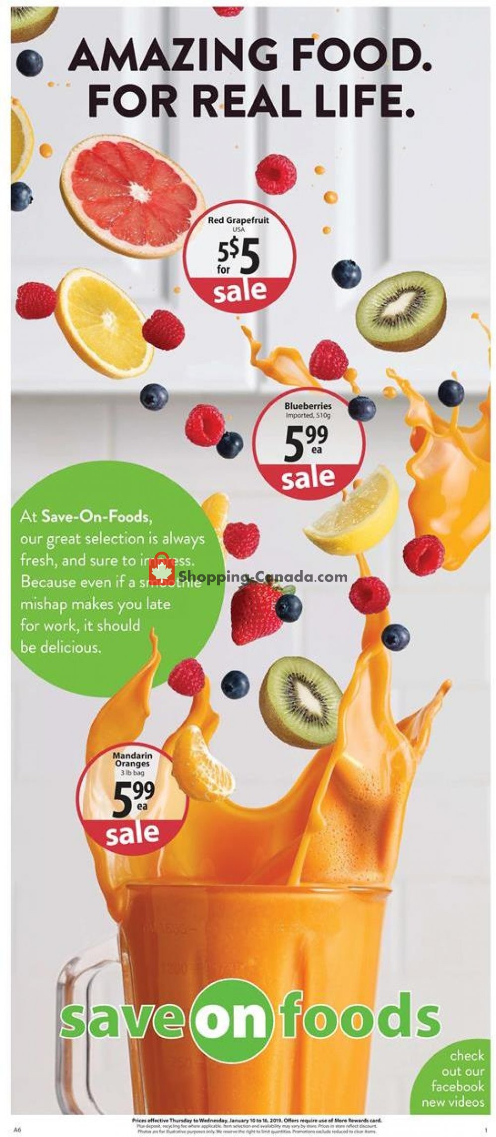Save On Foods flyer from Thursday January 10, 2019 to Wednesday January 16, 2019 - page 1
