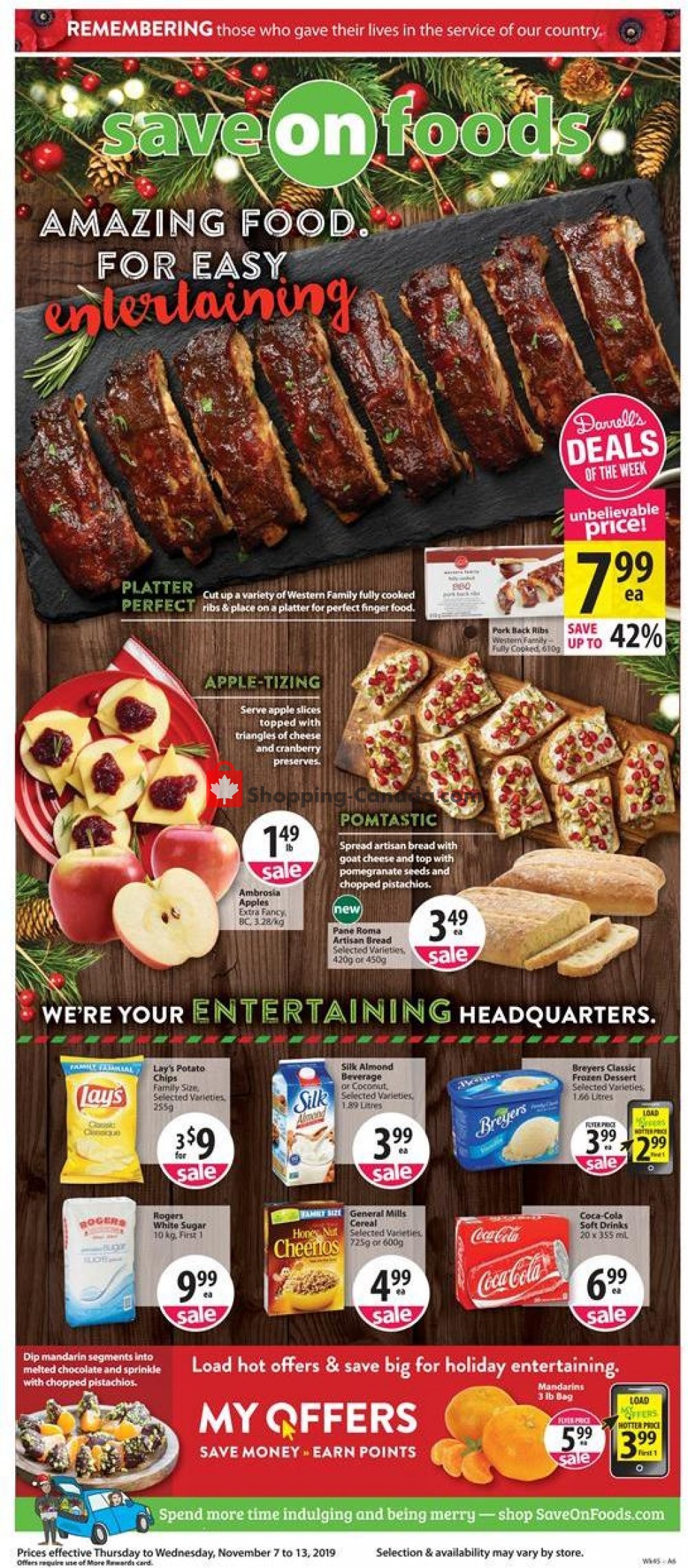 Save On Foods flyer from Thursday November 7, 2019 to Wednesday November 13, 2019 - page 1