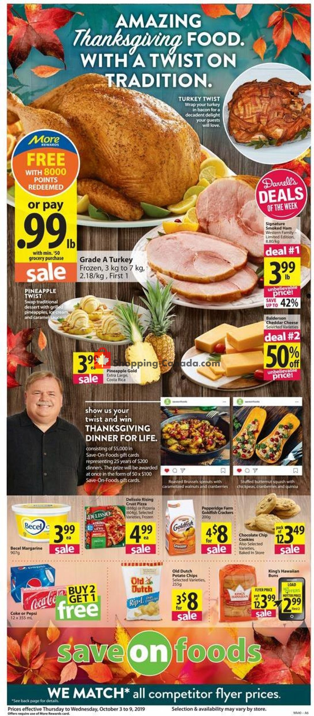 Save On Foods flyer from Thursday October 3, 2019 to Wednesday October 9, 2019 - page 1