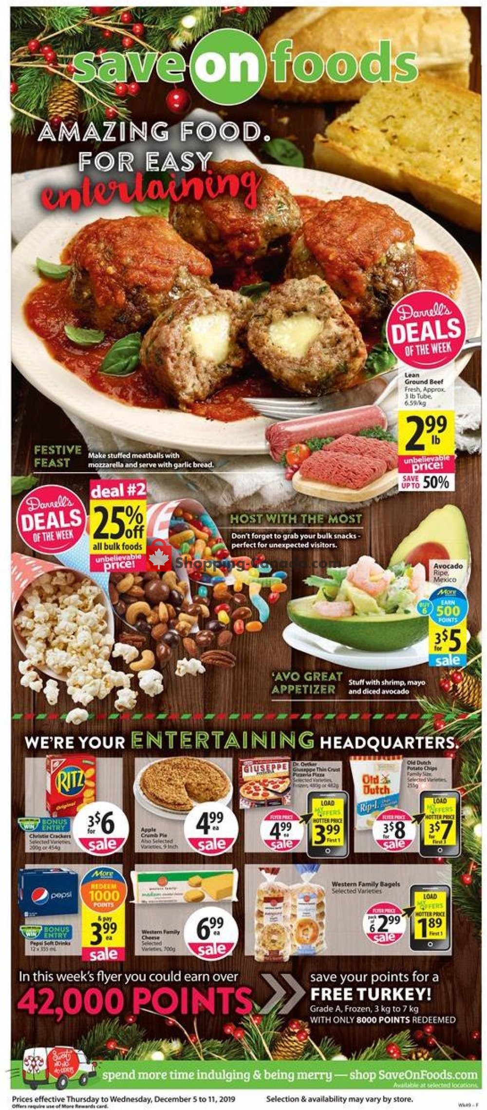 Save On Foods flyer from Thursday December 5, 2019 to Wednesday December 11, 2019 - page 1