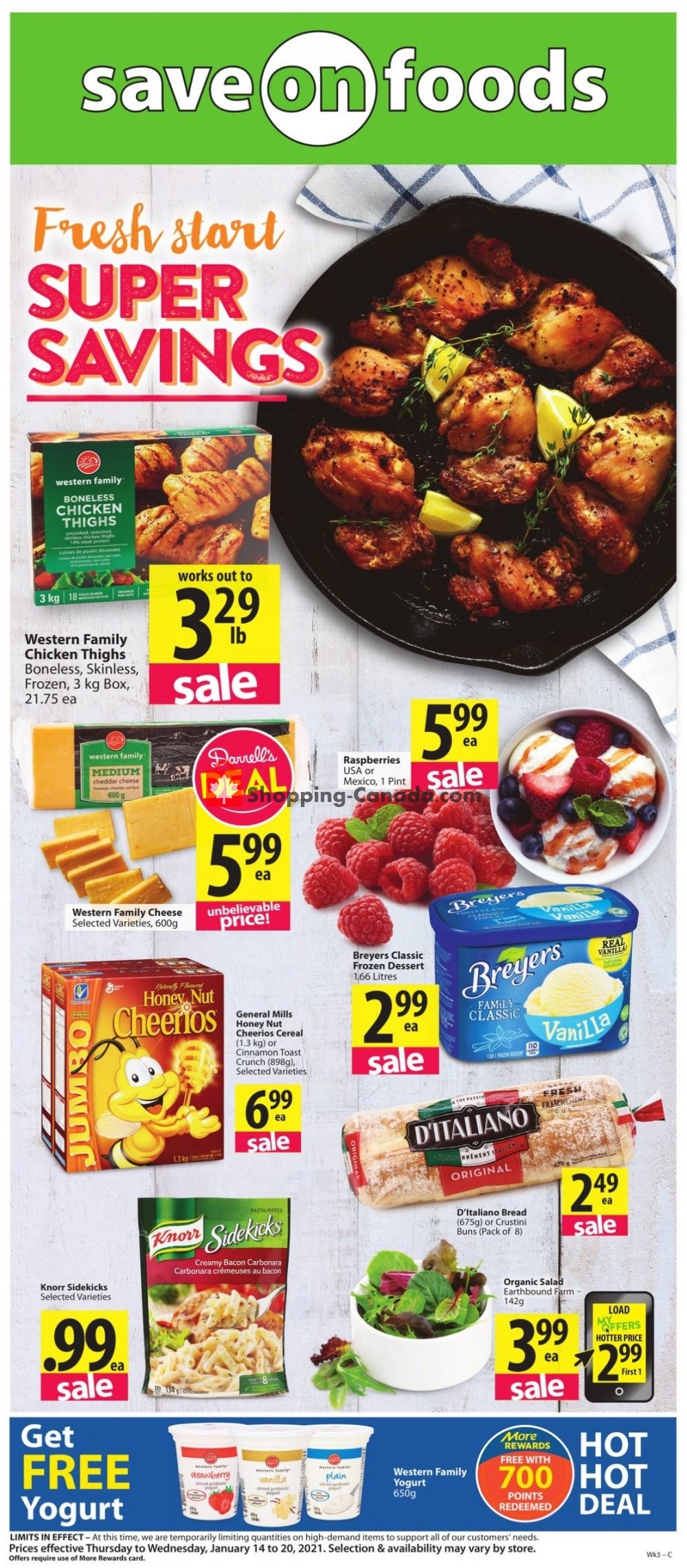 Save On Foods flyer from Thursday January 14, 2021 to Wednesday January 20, 2021 - page 1