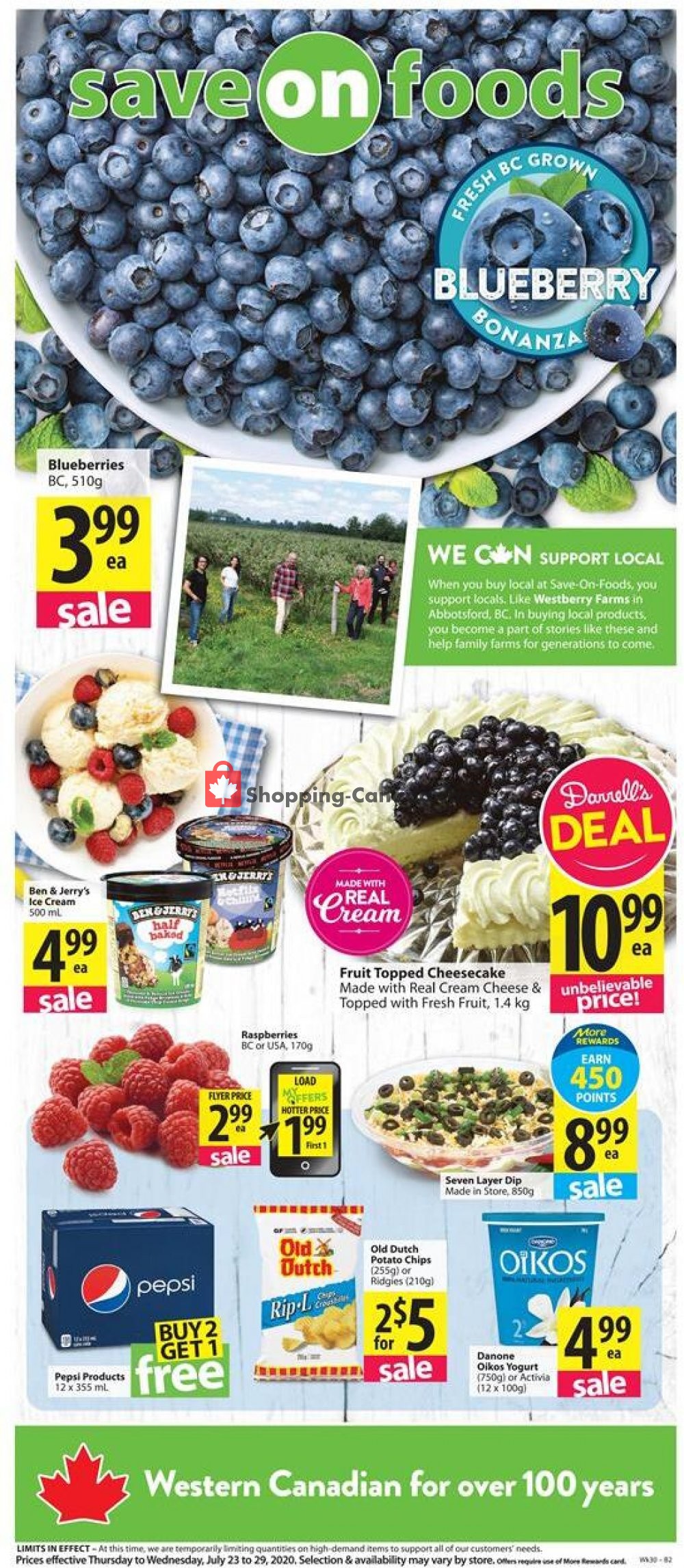 Save On Foods flyer from Thursday July 23, 2020 to Wednesday July 29, 2020 - page 1