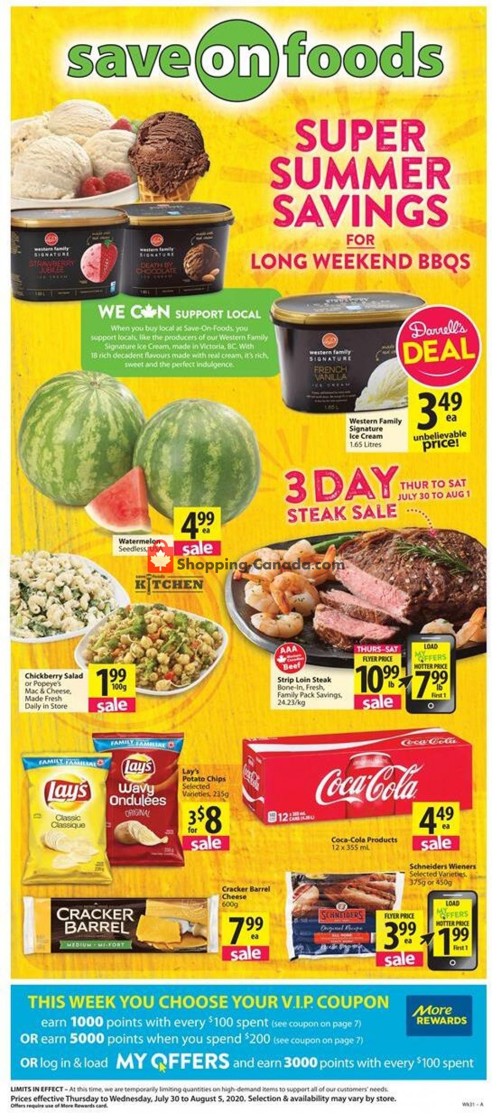 Save On Foods flyer from Thursday July 30, 2020 to Wednesday August 5, 2020 - page 1