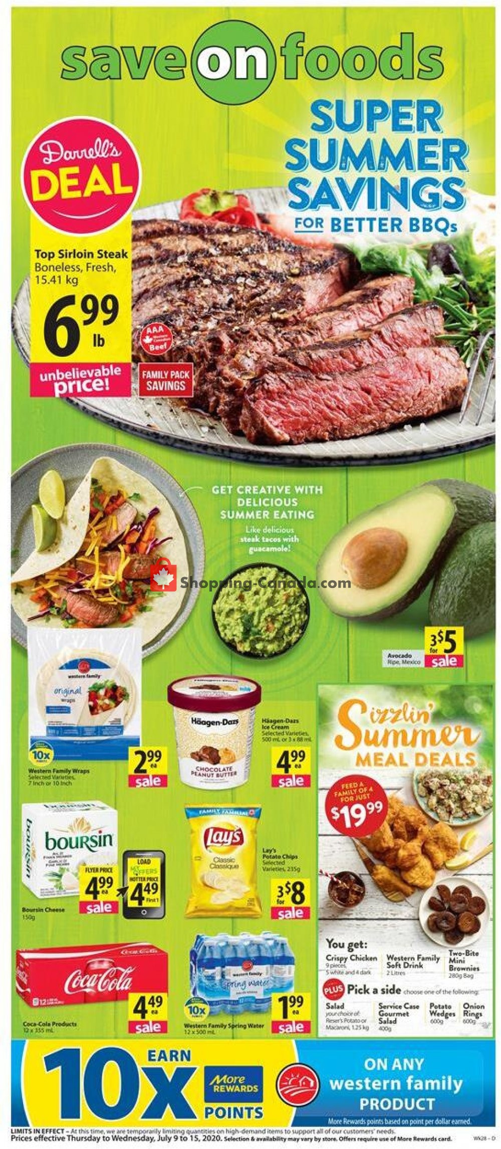 Save On Foods flyer from Thursday July 9, 2020 to Wednesday July 15, 2020 - page 1