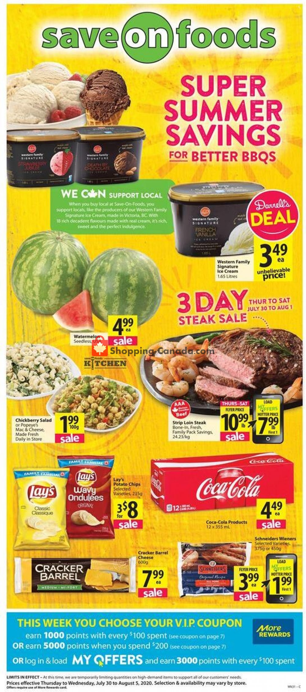 Save On Foods flyer from Thursday July 30, 2020 to Wednesday August 5, 2020 - page 1