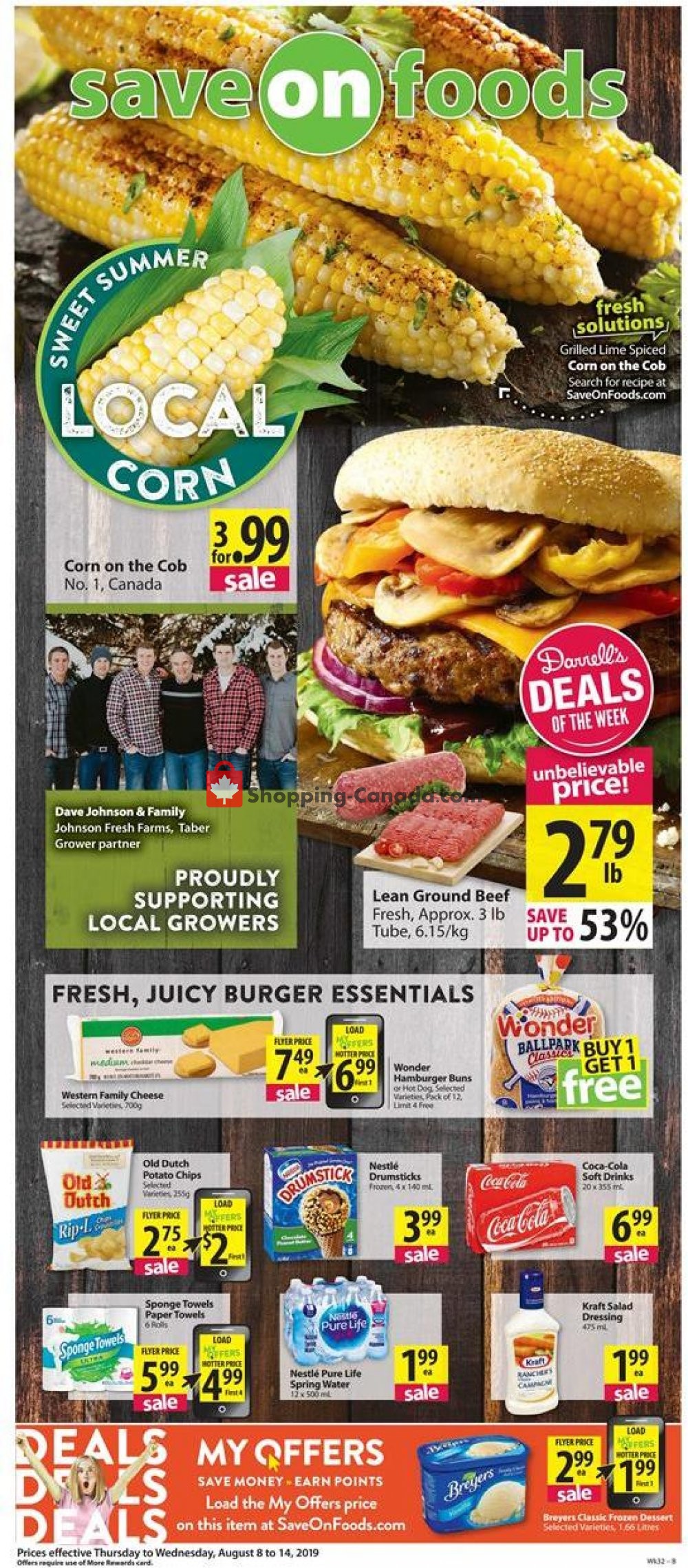 Save On Foods flyer from Thursday August 8, 2019 to Wednesday August 14, 2019 - page 1