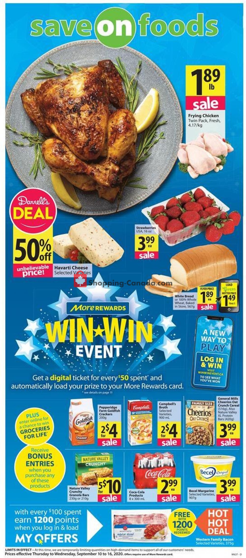 Save On Foods Canada, flyer (WinWin Event MB) September 10