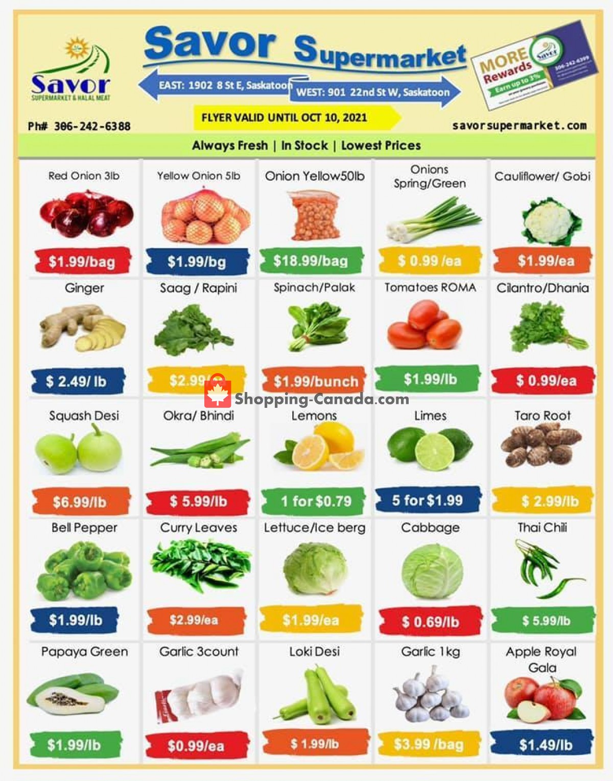 Savor Supermarket flyer from Sunday October 3, 2021 to Sunday October 10, 2021 - page 1