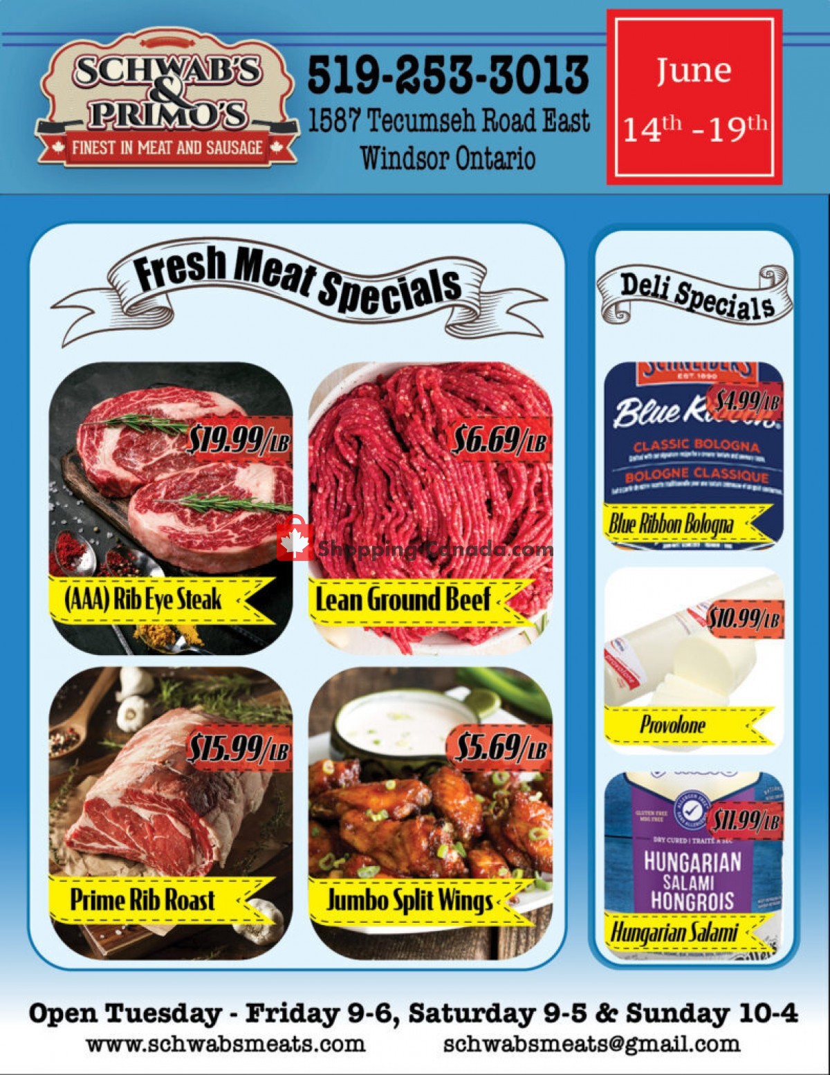 Schwab's & Primo's flyer from Tuesday June 14, 2022 to Sunday June 19, 2022 - page 1
