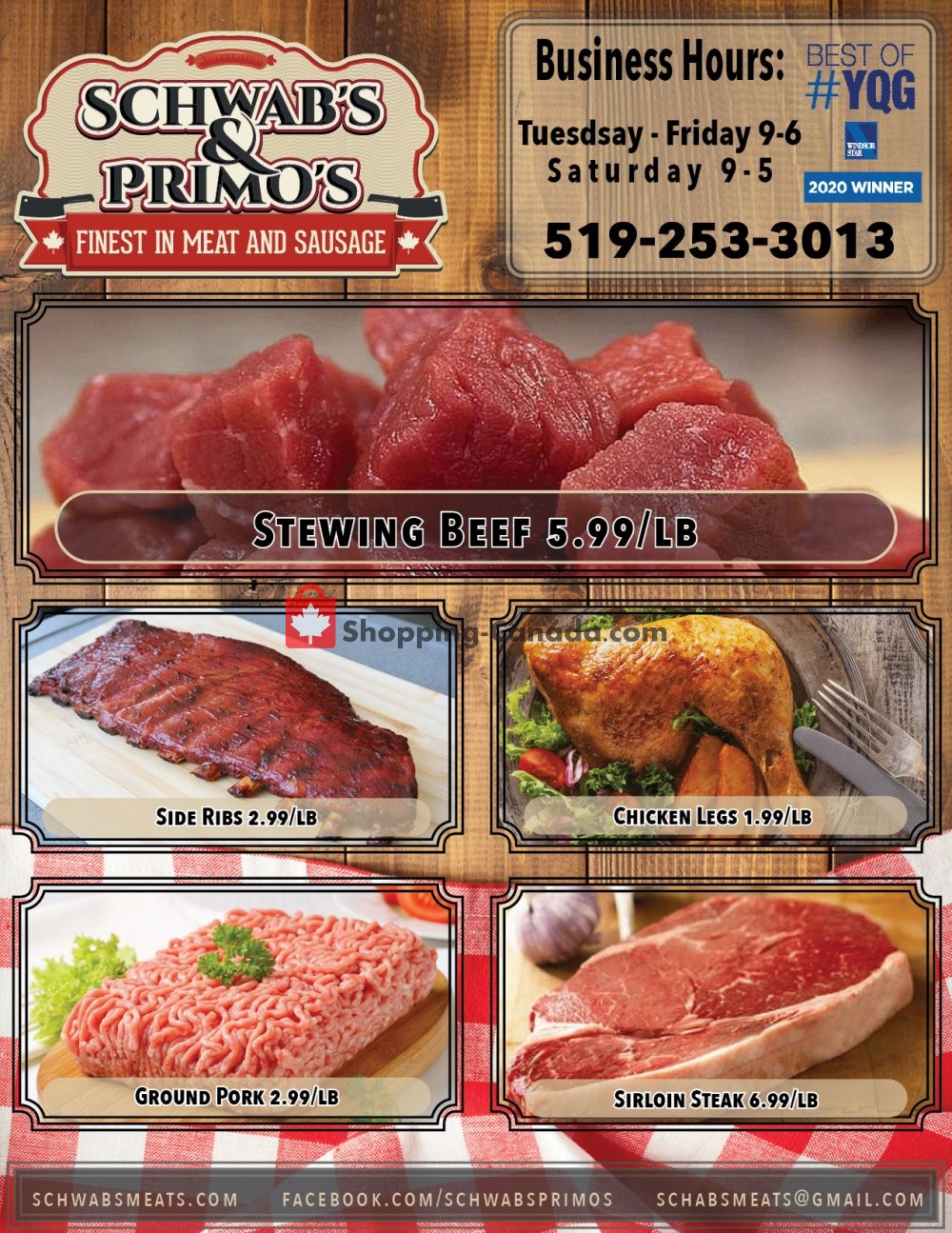 Schwab's & Primo's flyer from Tuesday October 13, 2020 to Saturday October 17, 2020 - page 1