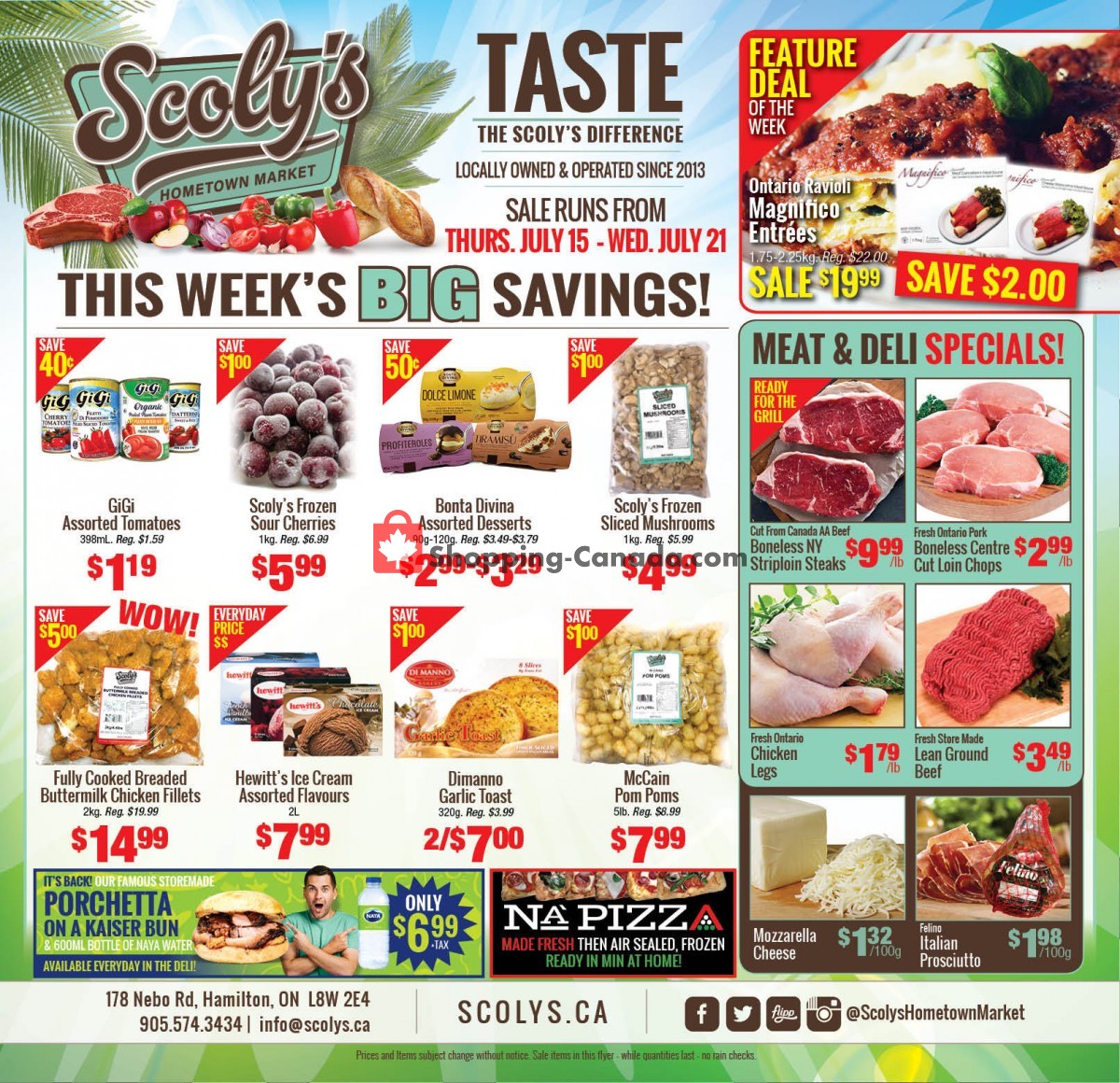 Scoly's Hometown Market flyer from Thursday July 15, 2021 to Wednesday July 21, 2021 - page 1