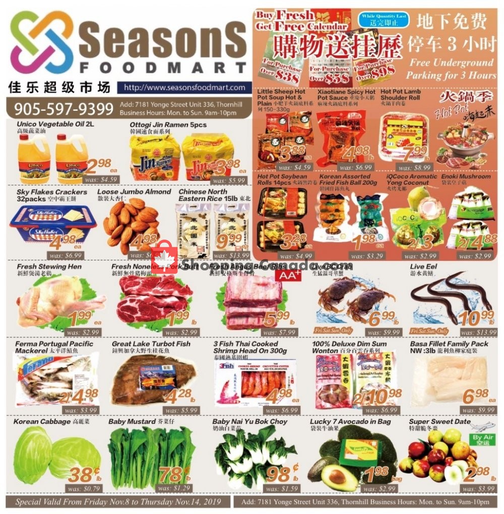 Seasons Food Mart Canada, flyer (Special Offer Yonge Store