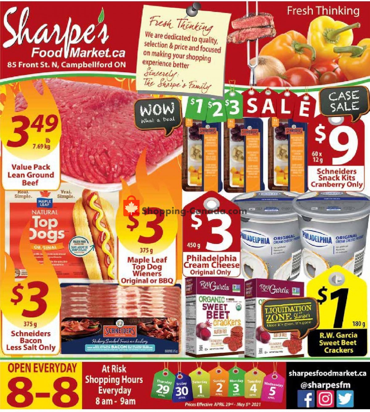 Sharpe's Food Market flyer from Thursday April 29, 2021 to Wednesday May 5, 2021 - page 1