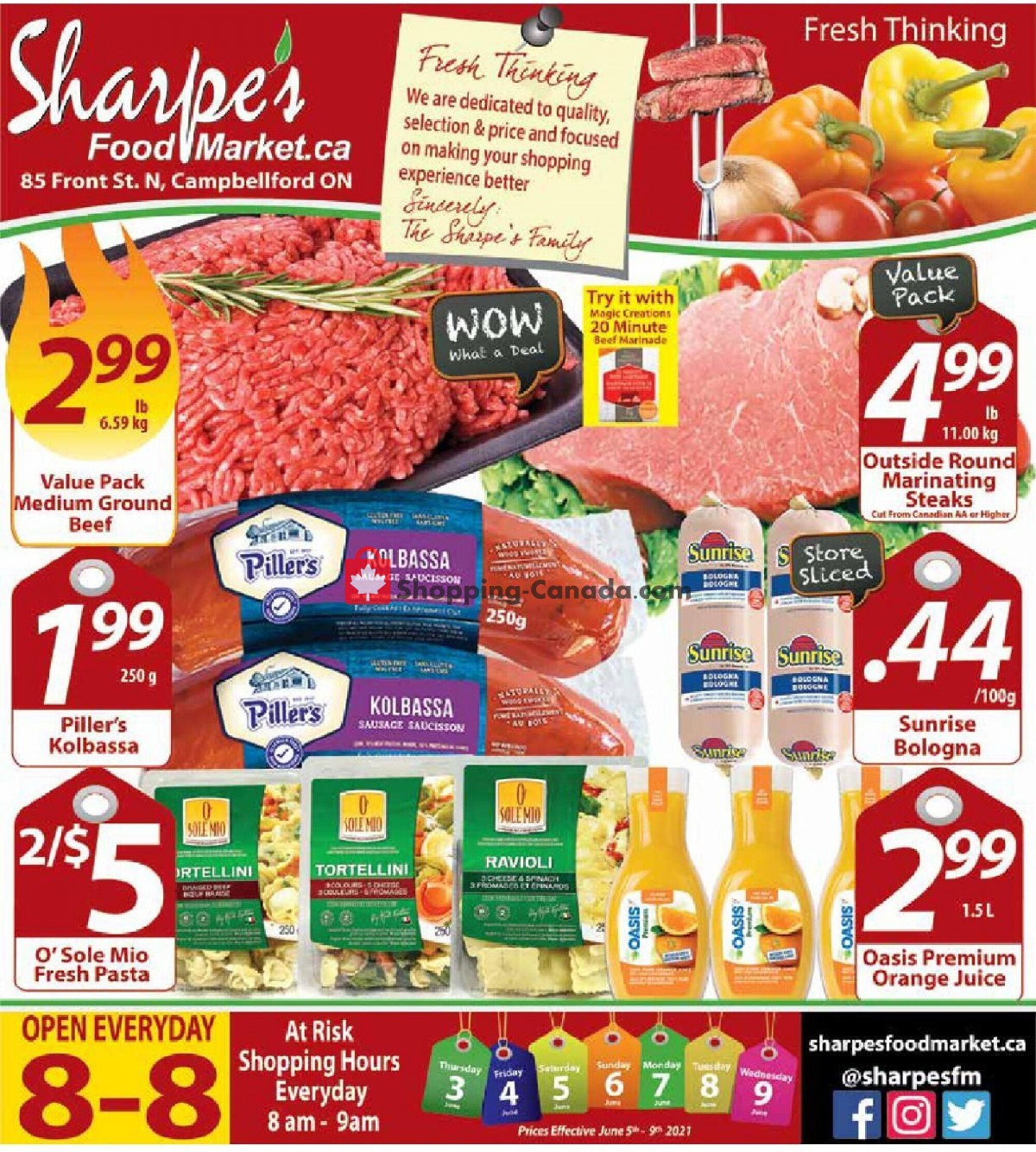 Sharpe's Food Market flyer from Thursday June 3, 2021 to Wednesday June 9, 2021 - page 1