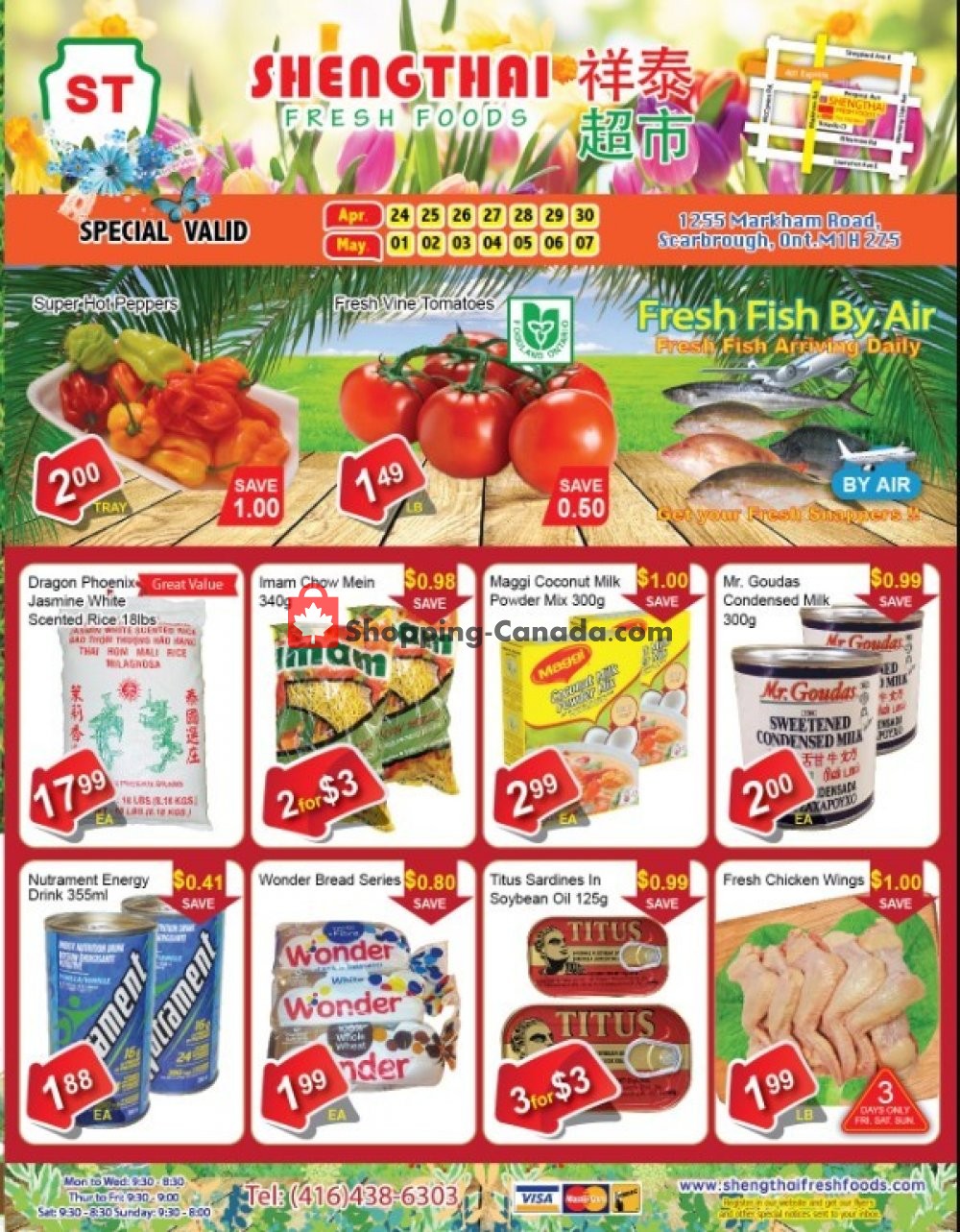Shengthai Fresh Foods flyer from Friday April 24, 2020 to Thursday May 7, 2020 - page 1