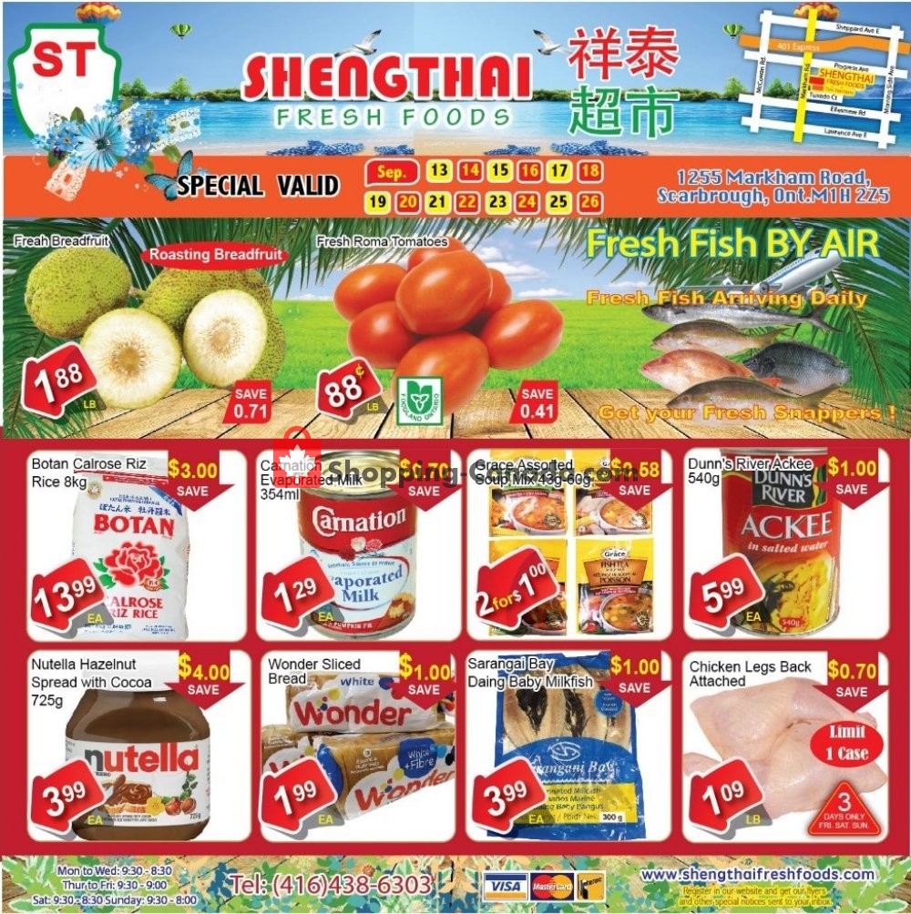 Shengthai Fresh Foods flyer from Friday September 13, 2019 to Thursday September 26, 2019 - page 1