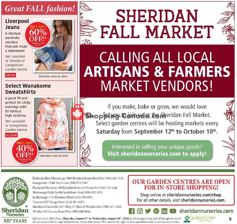 Sheridan Nurseries flyer from Thursday August 6, 2020 to Wednesday August 26, 2020 - page 9