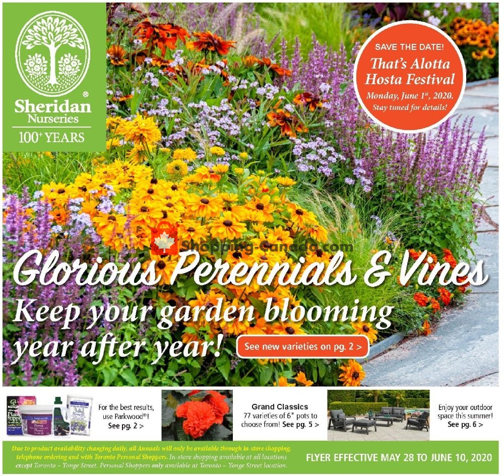 Sheridan Nurseries flyer from Thursday May 28, 2020 to Wednesday June 10, 2020 - page 1