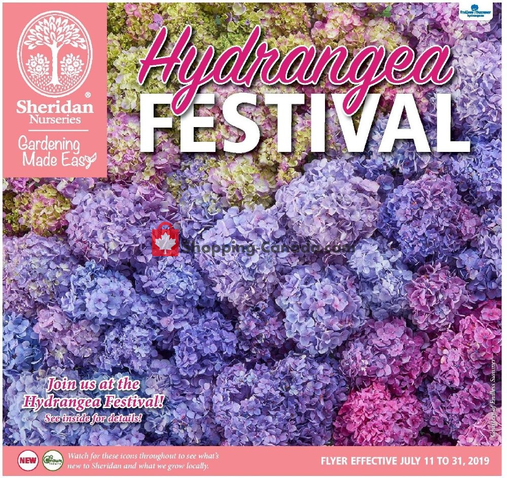 Sheridan Nurseries flyer from Thursday July 11, 2019 to Wednesday July 31, 2019 - page 1