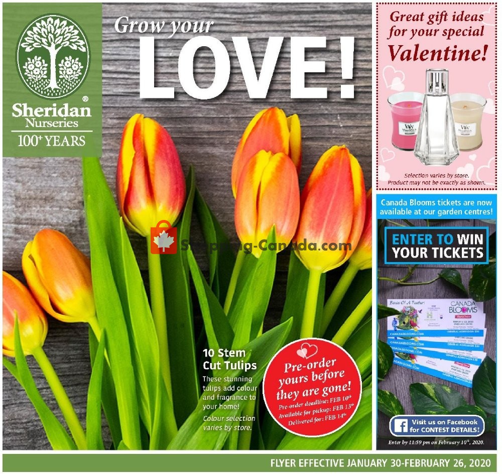 Sheridan Nurseries flyer from Thursday January 30, 2020 to Wednesday February 26, 2020 - page 1