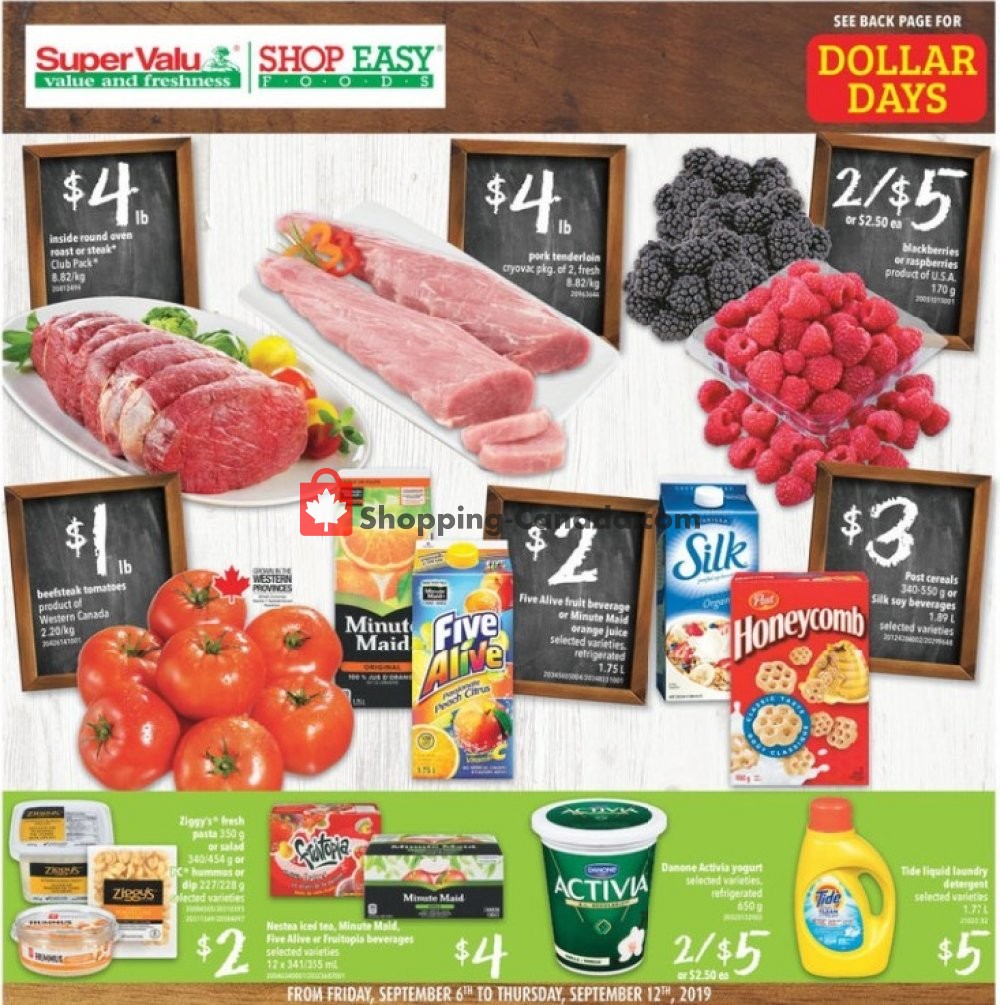 Shop Easy Foods & SuperValu flyer from Friday September 6, 2019 to Thursday September 12, 2019 - page 1