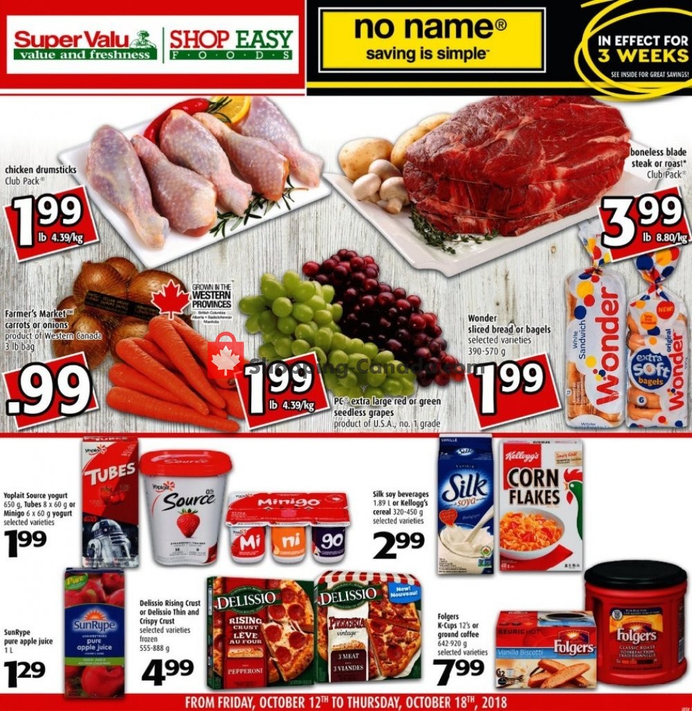 Shop Easy Foods & SuperValu flyer from Friday October 12, 2018 to Thursday October 18, 2018 - page 1