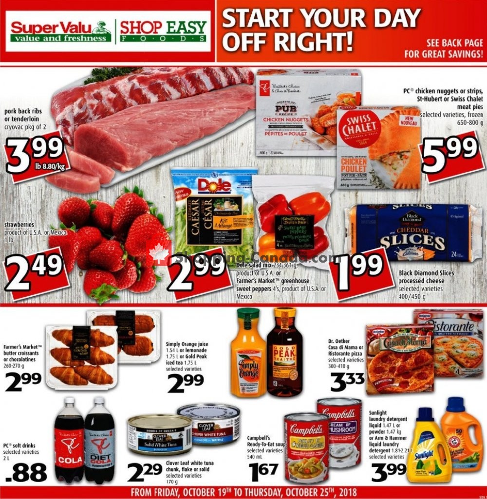 Shop Easy Foods & SuperValu flyer from Friday October 19, 2018 to Thursday October 25, 2018 - page 1