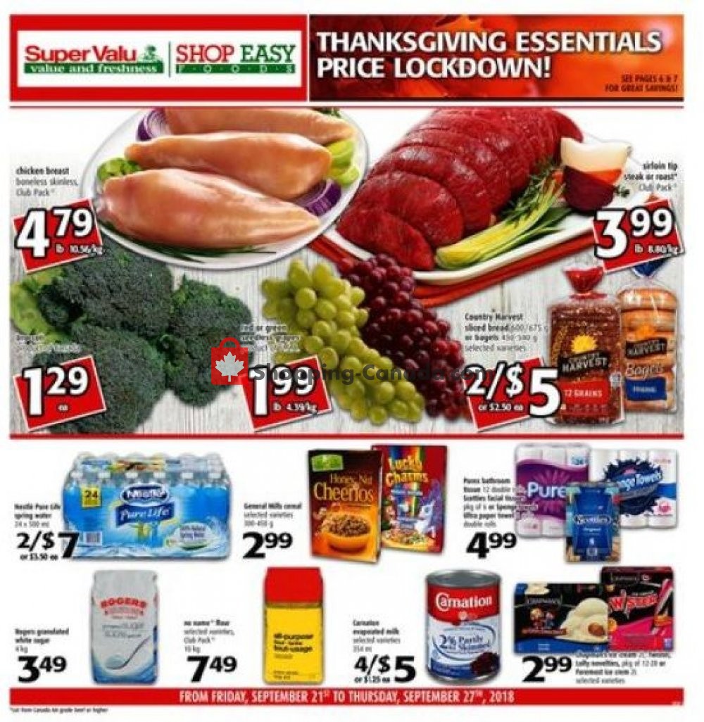 Shop Easy Foods & SuperValu flyer from Friday September 21, 2018 to Thursday September 27, 2018 - page 1
