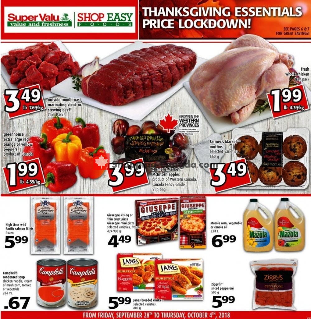Shop Easy Foods & SuperValu flyer from Friday September 28, 2018 to Thursday October 4, 2018 - page 1