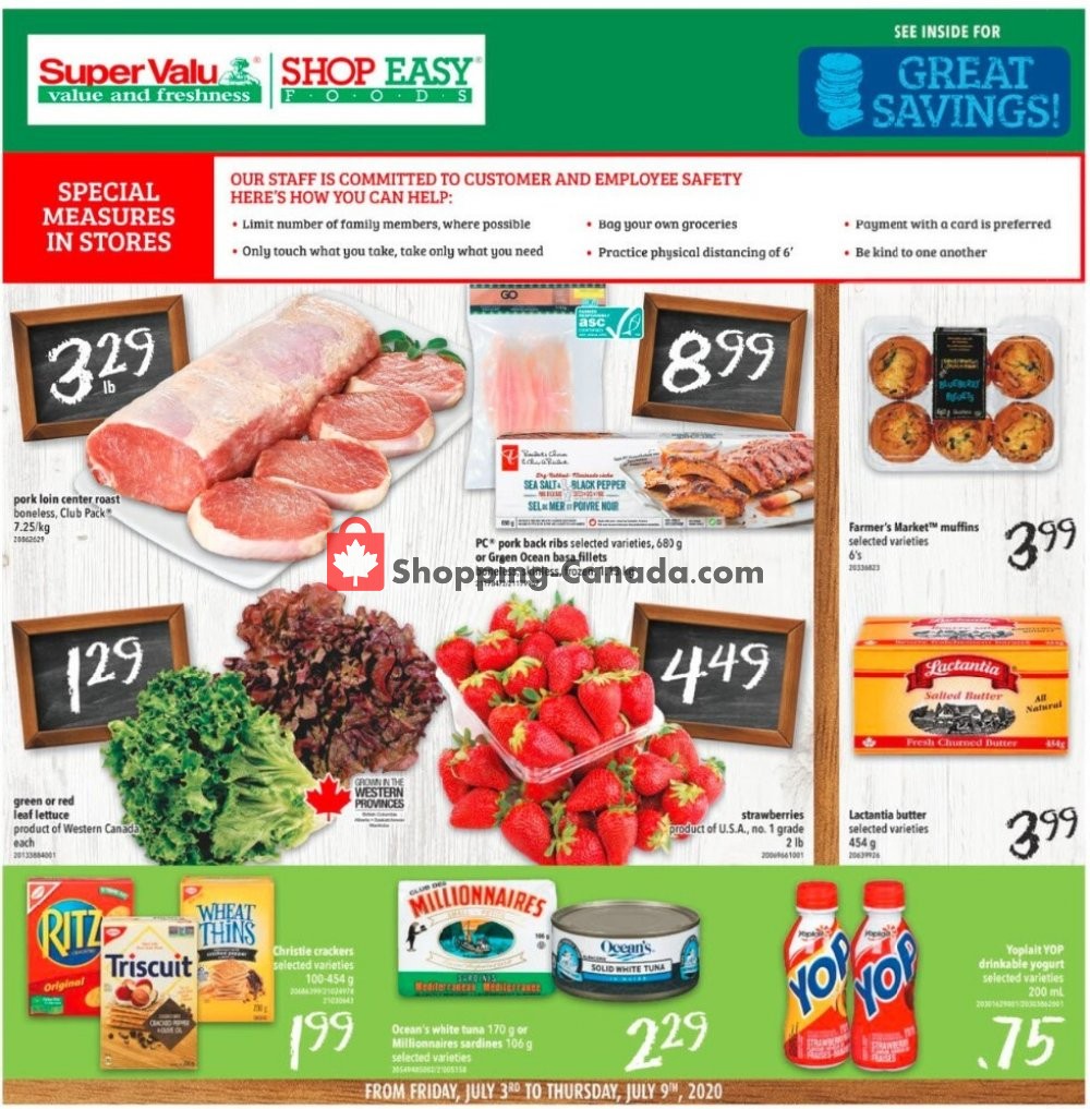 Shop Easy Foods & SuperValu flyer from Friday July 3, 2020 to Thursday July 9, 2020 - page 1