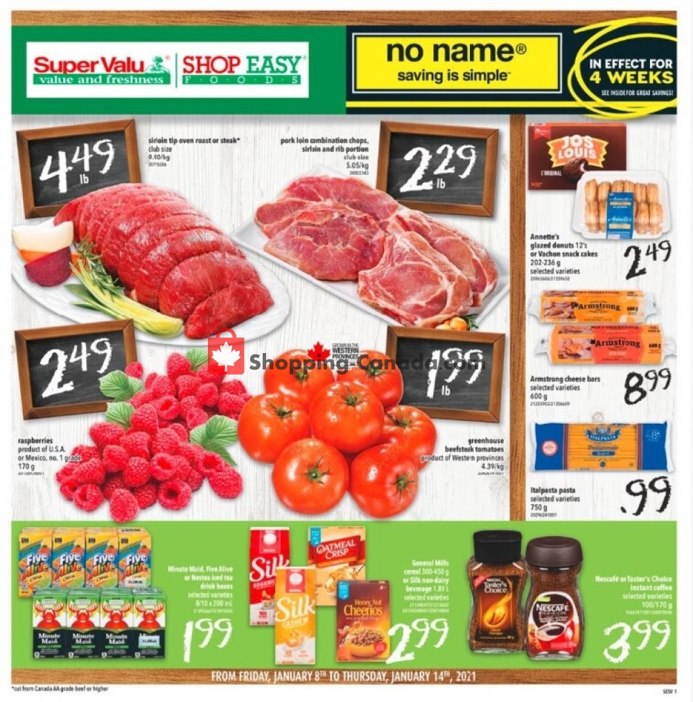 Shop Easy Foods & SuperValu flyer from Friday January 8, 2021 to Thursday January 14, 2021 - page 1